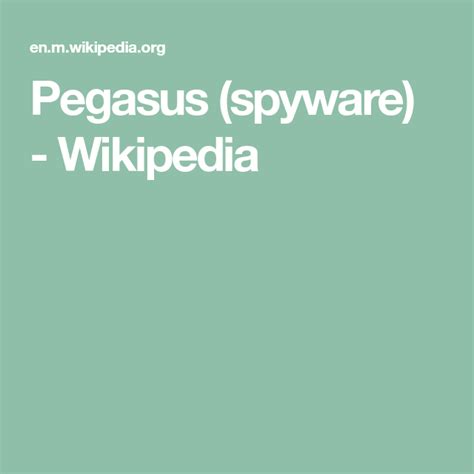 pegasus spyware wikipedia